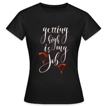 Parapente Parapente Chute Libre - T-shirt Femme - noir - Devant - AI Model Female 172 dark (172cm)