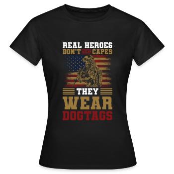 Hero Superhero Lifesaver Comic - T-shirt Femme - noir - Devant - AI Model Female 172 dark (172cm)