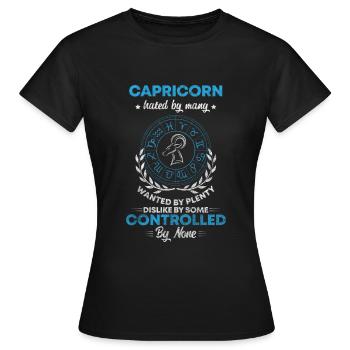 Horoscope January Ambition - Women's T-Shirt - black - Front - AI Model Female 172 dark (172cm)