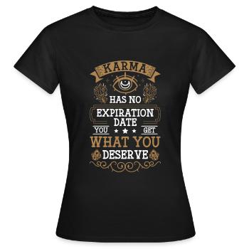Spiritually Good Deed Sarcasm Spiritually - Women's T-Shirt - black - Front - AI Model Female 172 dark (172cm)