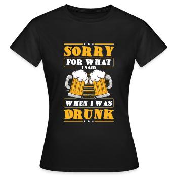 Alkoholiker Alkoholexzess Spaß Schnaps - Frauen T-Shirt - Schwarz - Vorne - AI Model Female 172 dark (172cm)