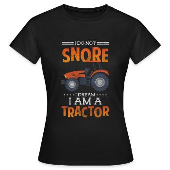 Tracteur Fixation Tracteur Vie à la campagne - T-shirt Femme - noir - Devant - AI Model Female 172 dark (172cm)
