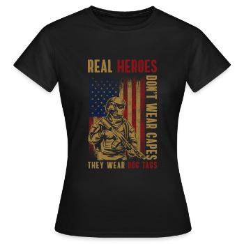 Infanterie de la paix des vétérans militaires - T-shirt Femme - noir - Devant - AI Model Female 172 dark (172cm)