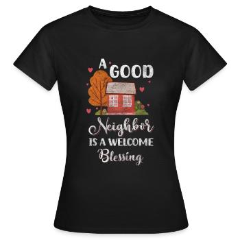 Résidents du quartier alcool - T-shirt Femme - noir - Devant - AI Model Female 172 dark (172cm)