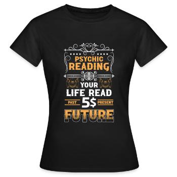 Astrologie psychique Clairvoyance Zodiaque - T-shirt Femme - noir - Devant - AI Model Female 172 dark (172cm)