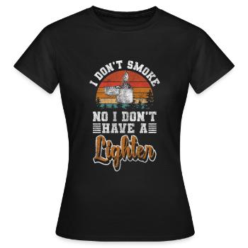 Sucht Tabak Zigaretten Ziel - Frauen T-Shirt - Schwarz - Vorne - AI Model Female 172 dark (172cm)