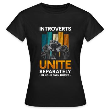 Antisozial Misanthrop Schüchternheit - Frauen T-Shirt - Schwarz - Vorne - AI Model Female 172 dark (172cm)