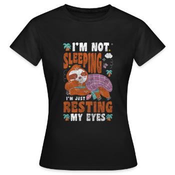 Schlaf Erholung Ausruhen Entspannung - Frauen T-Shirt - Schwarz - Vorne - AI Model Female 172 dark (172cm)
