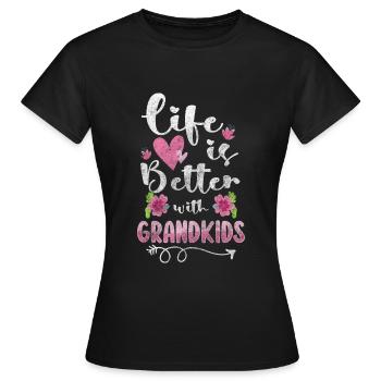Les grands-parents adorent - T-shirt Femme - noir - Devant - AI Model Female 172 dark (172cm)