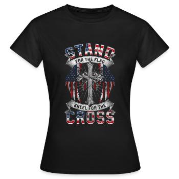 United States Pride Nation American - Women's T-Shirt - black - Front - AI Model Female 172 dark (172cm)