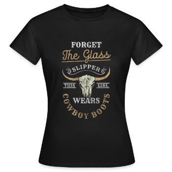 Lasso du cavalier du Far West - T-shirt Femme - noir - Devant - AI Model Female 172 dark (172cm)