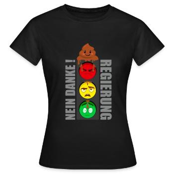 Ampel Regierung Nein Danke - Frauen T-Shirt - Schwarz - Vorne - AI Model Female 172 dark (172cm)