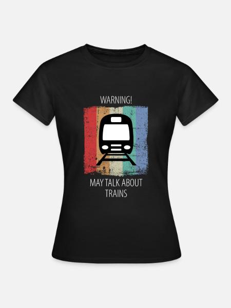 Train Chemin De Fer Cheminot Travailleurs Trains Conducteur De Train - T-shirt Femme - noir