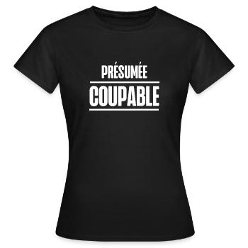 présumée coupable - T-shirt Femme - noir - Devant - AI Model Female 172 dark (172cm)