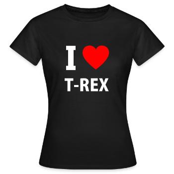 T-Rex - T-shirt Femme - noir - Devant - AI Model Female 172 dark (172cm)