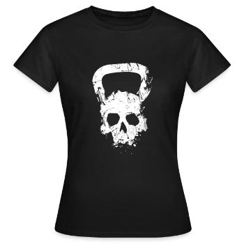 Kugelhantel Skull Gewichtheben Training - Frauen T-Shirt - Schwarz - Vorne - AI Model Female 172 dark (172cm)