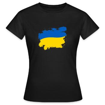 Ukraine - Frauen T-Shirt - Schwarz - Vorne - AI Model Female 172 dark (172cm)