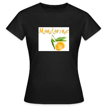 Mandarine - Frauen T-Shirt - Schwarz - Vorne - AI Model Female 172 dark (172cm)