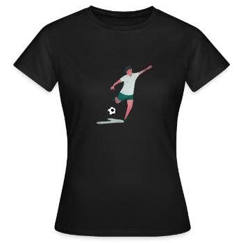 Coup de but de football Idée de cadeau de joueur de football - T-shirt Femme - noir - Devant - AI Model Female 172 dark (172cm)