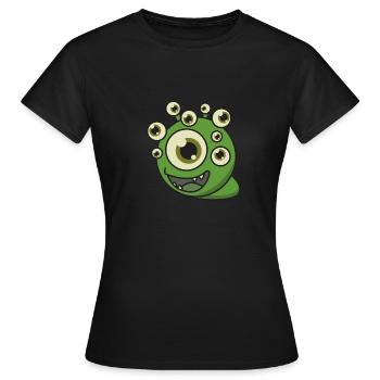 Ungeheuer Augen Geschenk Halloween lustig fantasy - Frauen T-Shirt - Schwarz - Vorne - AI Model Female 172 dark (172cm)