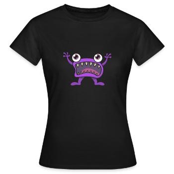 Monster cartoon eyes gift halloween funny - Women's T-Shirt - black - Front - AI Model Female 172 dark (172cm)