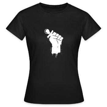 Stencil Hand sucette blanc cadeau - T-shirt Femme - noir - Devant - AI Model Female 172 dark (172cm)