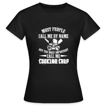 Chef Chef Chef Gift - Women's T-Shirt - black - Front - AI Model Female 172 dark (172cm)