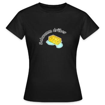 Éponge à propos de l’idée cadeau - T-shirt Femme - noir - Devant - AI Model Female 172 dark (172cm)