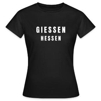 Gießen Hessen - Frauen T-Shirt - Schwarz - Vorne - AI Model Female 172 dark (172cm)