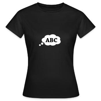 ABC - Frauen T-Shirt - Schwarz - Vorne - AI Model Female 172 dark (172cm)