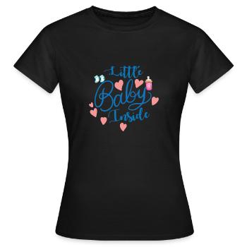idée de cadeau naissance bébé enfant né naissance - T-shirt Femme - noir - Devant - AI Model Female 172 dark (172cm)