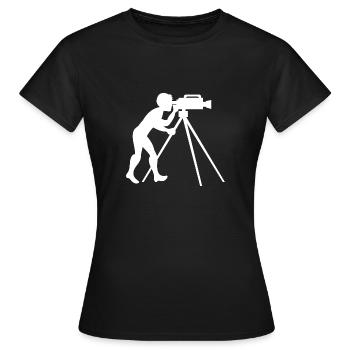 Kamera Kameramann Film Fernsehen Hollywood - Frauen T-Shirt - Schwarz - Vorne - AI Model Female 172 dark (172cm)