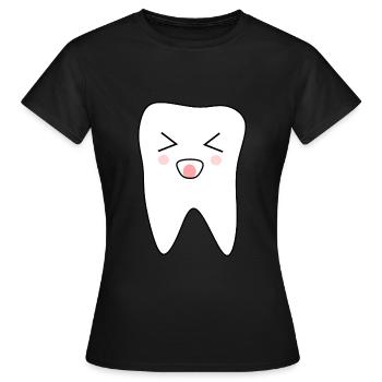 Dent Dents, Dents, Dentiste - T-shirt Femme - noir - Devant - AI Model Female 172 dark (172cm)