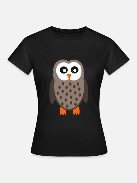 lustige Eule Eulen T-shirt - Frauen T-Shirt - Schwarz