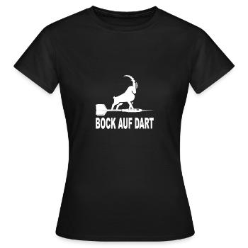 Dart. Bock auf dart - Frauen T-Shirt - Schwarz - Vorne - AI Model Female 172 dark (172cm)