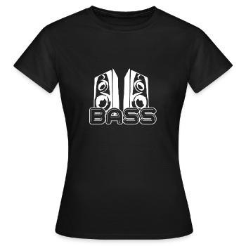 Bass beat music speakers - Women's T-Shirt - black - Front - AI Model Female 172 dark (172cm)