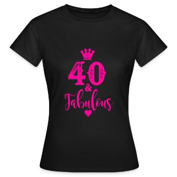 40 ans 40 ans Drôle de sort - T-shirt Femme - noir - Devant - AI Model Female 172 dark (172cm)