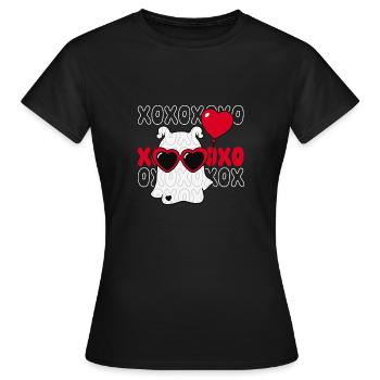 Valentinstag xoxo xoxo hugs kisses Liebe verliebt - Frauen T-Shirt - Schwarz - Vorne - AI Model Female 172 dark (172cm)