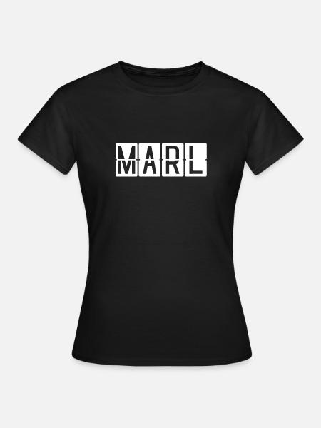 Marl Flughafentafel - Frauen T-Shirt - Schwarz