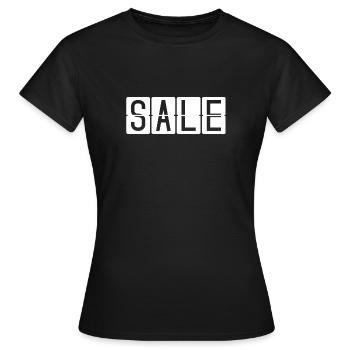 Panneau de vente de l’aéroport - T-shirt Femme - noir - Devant - AI Model Female 172 dark (172cm)