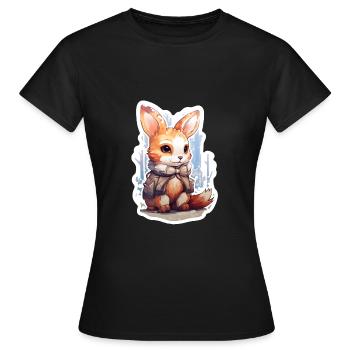 Neige d’hiver moelleuse - T-shirt Femme - noir - Devant - AI Model Female 172 dark (172cm)