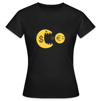 Dollar Euro - Frauen T-Shirt - Schwarz - Vorne - AI Model Female 172 dark (172cm)