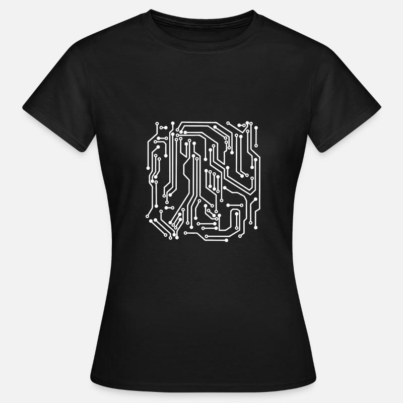 Computer Leiterplatte - Frauen T-Shirt - Schwarz