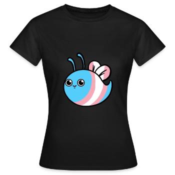 Trans Pride Abeille Transgender Pride - T-shirt Femme - noir - Devant - AI Model Female 172 dark (172cm)