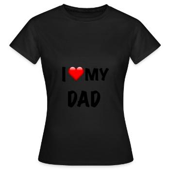 J'AIME MON PAPA - T-shirt Femme - noir - Devant - AI Model Female 172 dark (172cm)