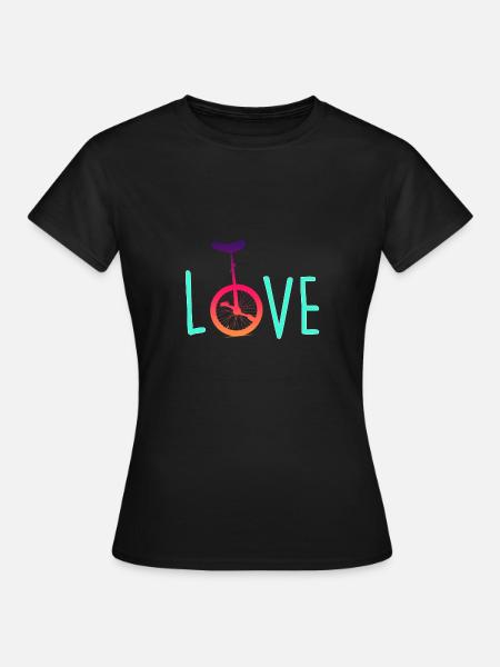 Leidenschaftlich Einrad - Frauen T-Shirt - Schwarz