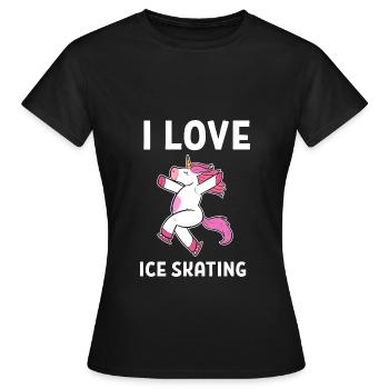 Patinage sur glace Patinage sur glace Patinage sur glace - T-shirt Femme - noir - Devant - AI Model Female 172 dark (172cm)