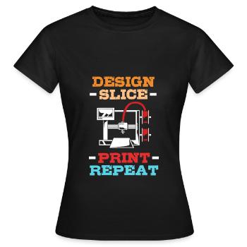 3D Printing - Women's T-Shirt - black - Front - AI Model Female 172 dark (172cm)