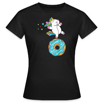 Donuts Confiserie Cookie Törtchen Kuchen Torten - Frauen T-Shirt - Schwarz - Vorne - AI Model Female 172 dark (172cm)