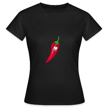 Chilli - Frauen T-Shirt - Schwarz - Vorne - AI Model Female 172 dark (172cm)